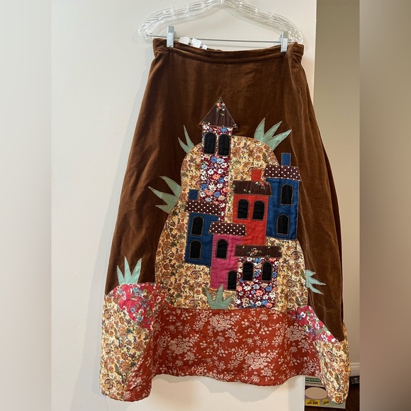 mountain artisans Dresses & Skirts - Vintage 1968 “Mountain Artisans” Velvet Patchwork Maxi Skirt One of a Kind